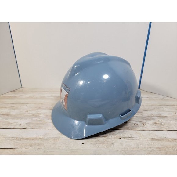 Vintage Hard Hat Hoover Dam Hard Hat Tour Size Medium V-gard Blue - Picture 3 of 16